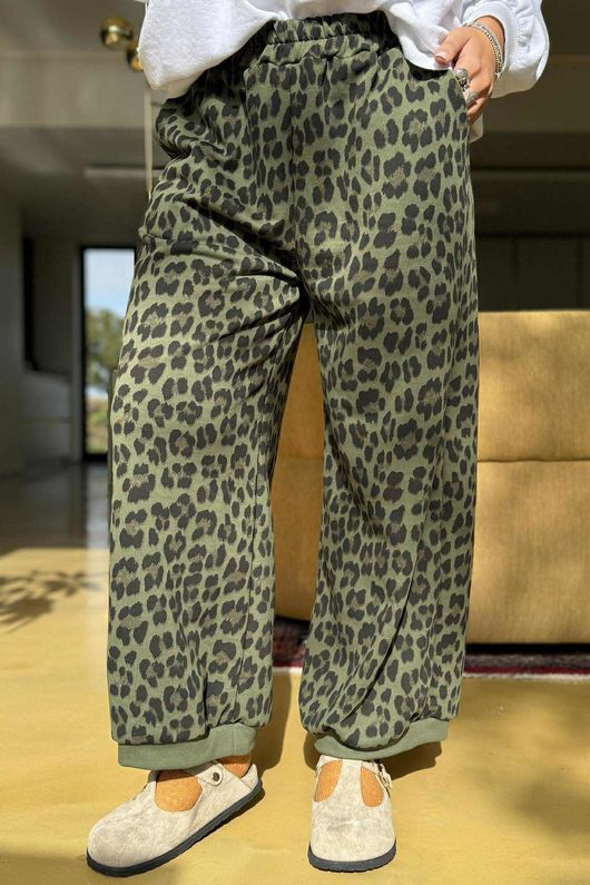 Scamp Leopard Demi Bloom Pant Olive - /5